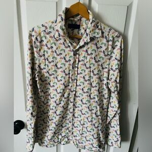Les garçons faciles beach umbrella print long sleeve shirt
